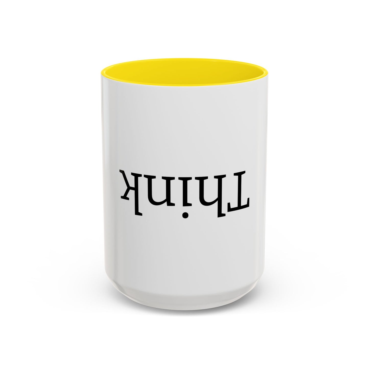 Upside Down Think 15oz. Accent Coffee Mug
